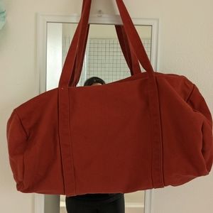 BAGGU red canvas duffel bag gym bag